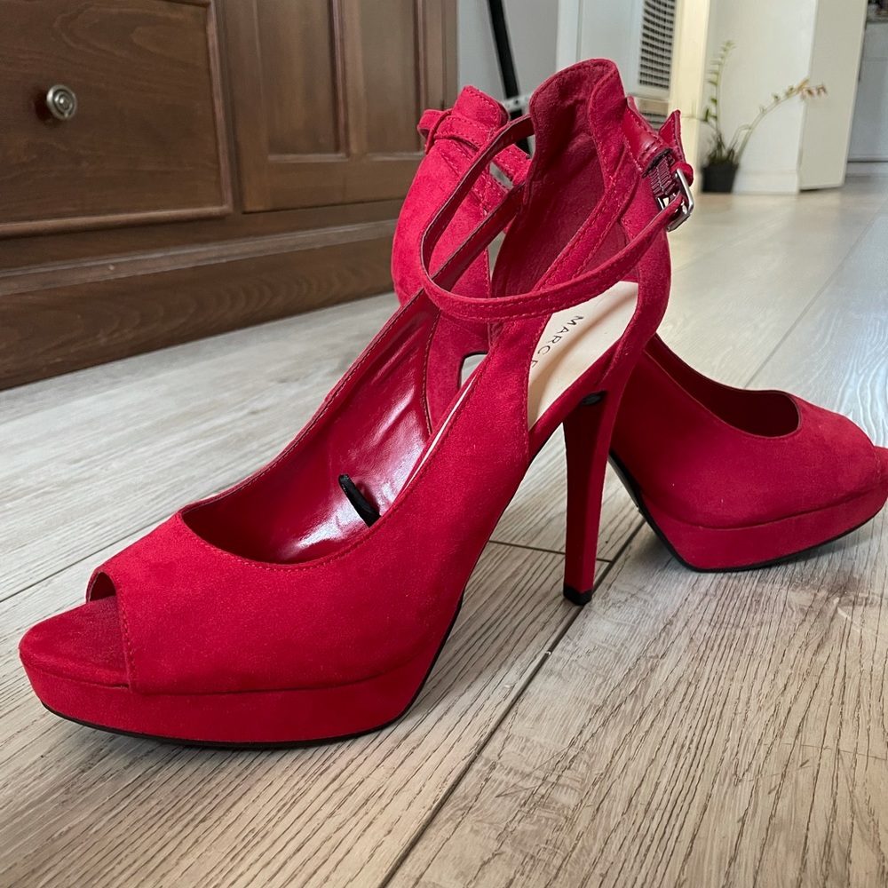 Marc Fisher Red Platform Heels